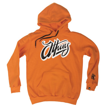 Athens Hardcore ”athens” hoodie -orange